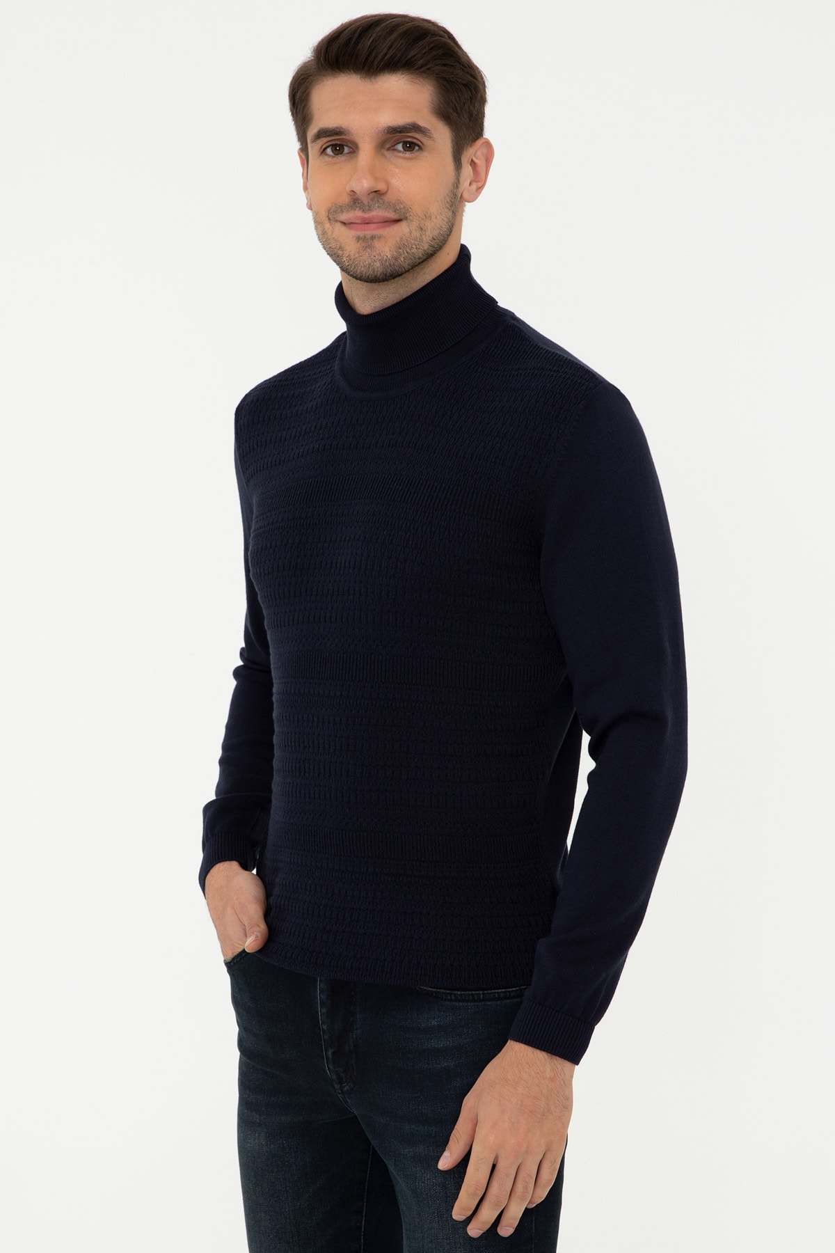 بافت مردانه راسته آستین بلند | پیر کاردین Pierre Cardin G021SZ0TK.000.1388104 - تصویر 3