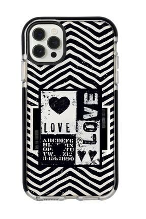 Iphone 12 Pro Max Black Love Candy Bumper Silikonlu Telefon Kılıfı MCCBBLCKLV49