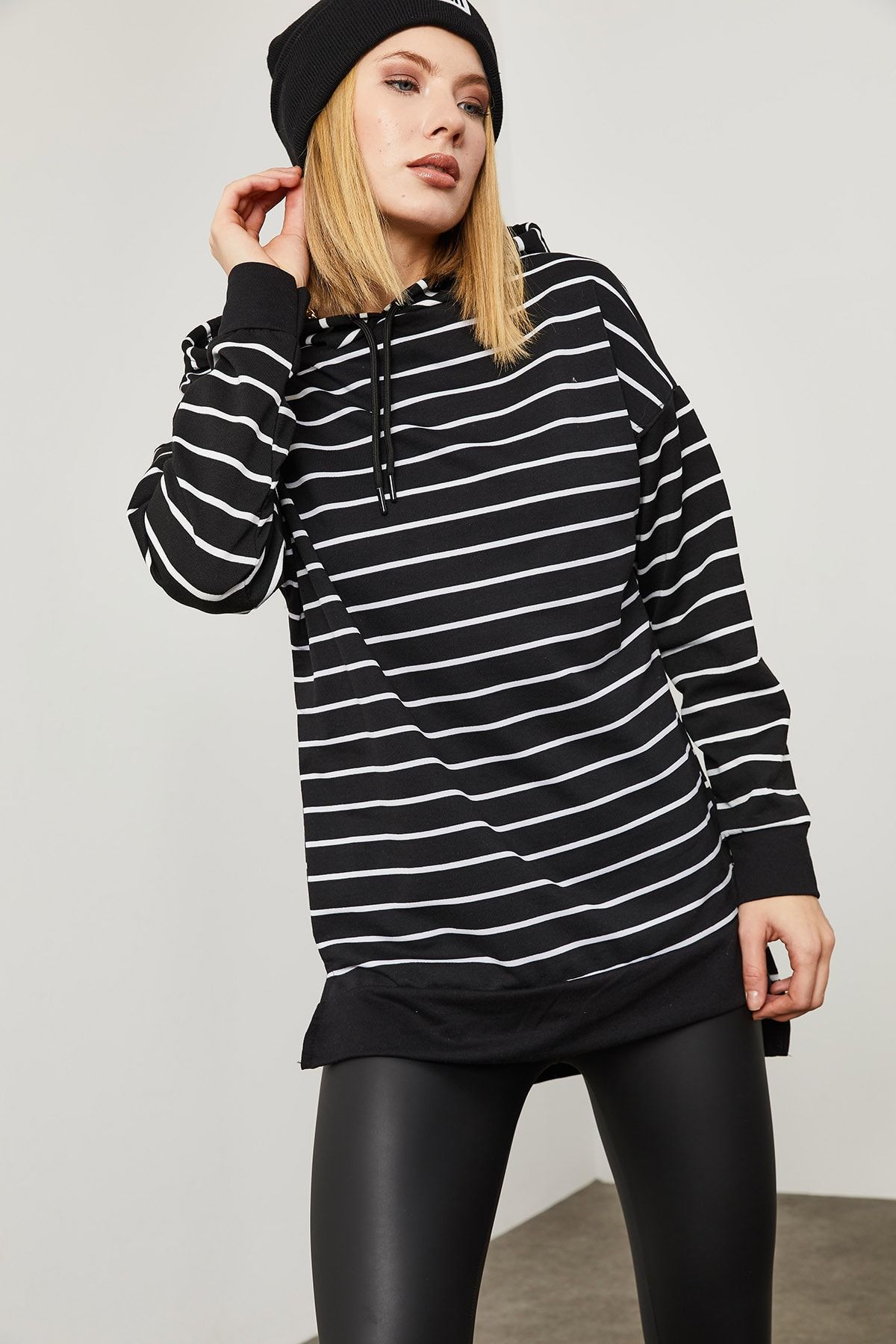 XHAN-Striped Sweatshirt 0YZK8-10532-02 5