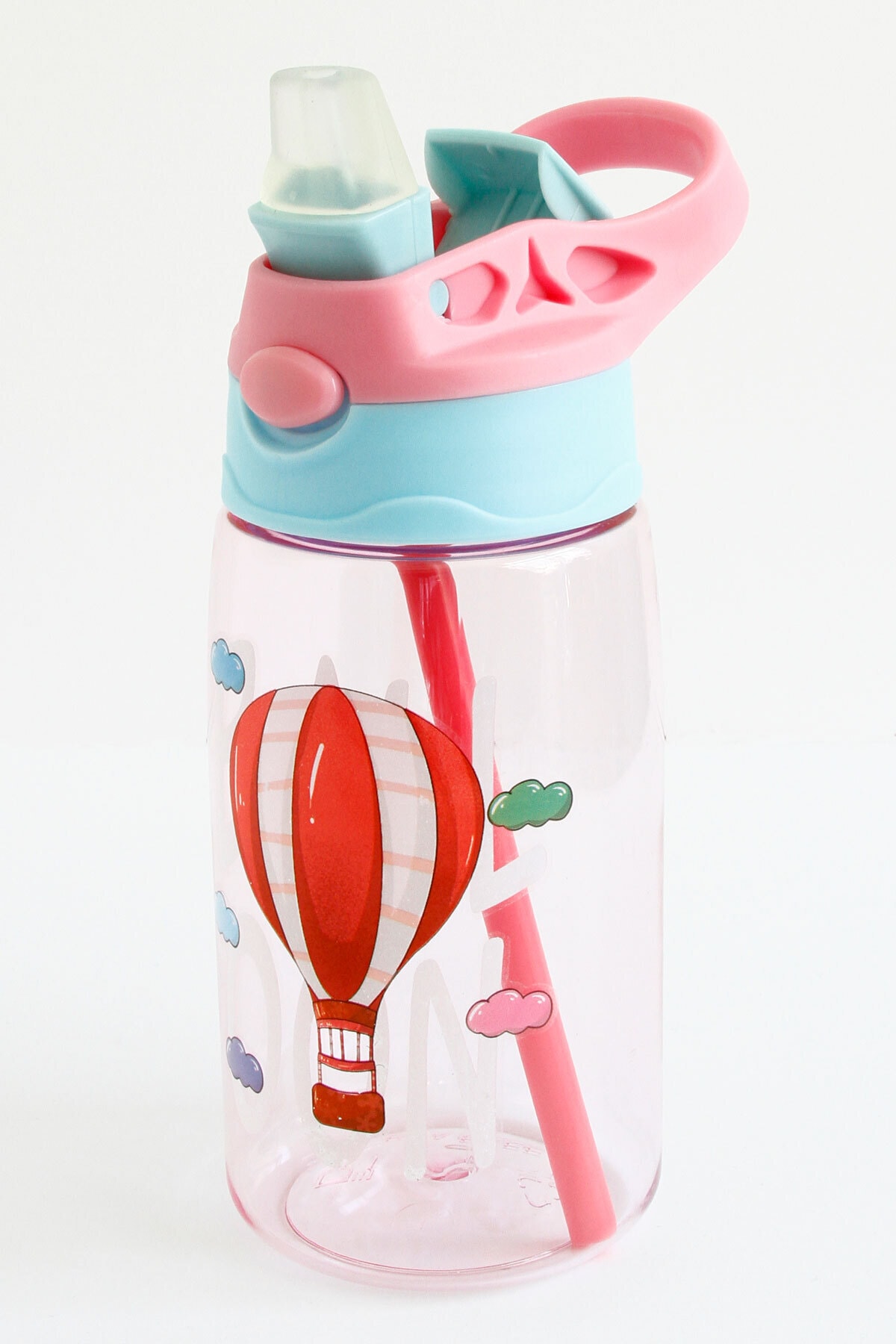 forte luva Pembe Balon Desenli Emzikli 420 Ml Su Matarası fotoğrafı 6 (önizleme)