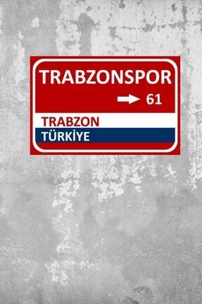 Trabzon Sokak Tabelası Dekoratif Sticker (58x38 Cm) TDB-44-01-00