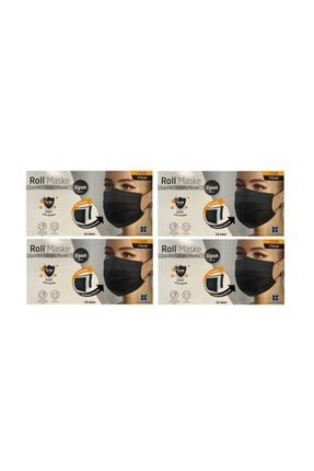 Siyah Cerrahi Maske 3 Katlı 10lu Paketli Toplam 200 Adet BULUT5511