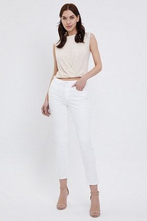Kadın Beyaz Jeans LF2024159 LF2024159_Q1.V1