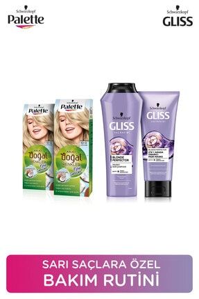 10-0 Açık Sarı X 2 Adet+blonde Perfector Mor Şampuan 250 ml +blonde Perfector Mor Maske 200 ml SET.HNKL.2249