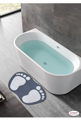 Ayak Izi Desen Banyo Paspası 40cmx60cm sermat ayak izi banyo paspası