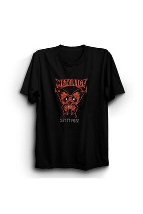 Metallica Kelebek Set It Free (serbest Bırak)baskılı T-shirt TT-BT12500