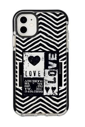 Iphone 11 Black Love Candy Bumper Silikonlu Telefon Kılıfı MCCBBLCKLV37