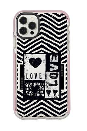 Iphone 12 Pro Max Black Love Candy Bumper Silikonlu Telefon Kılıfı MCCBBLCKLV49