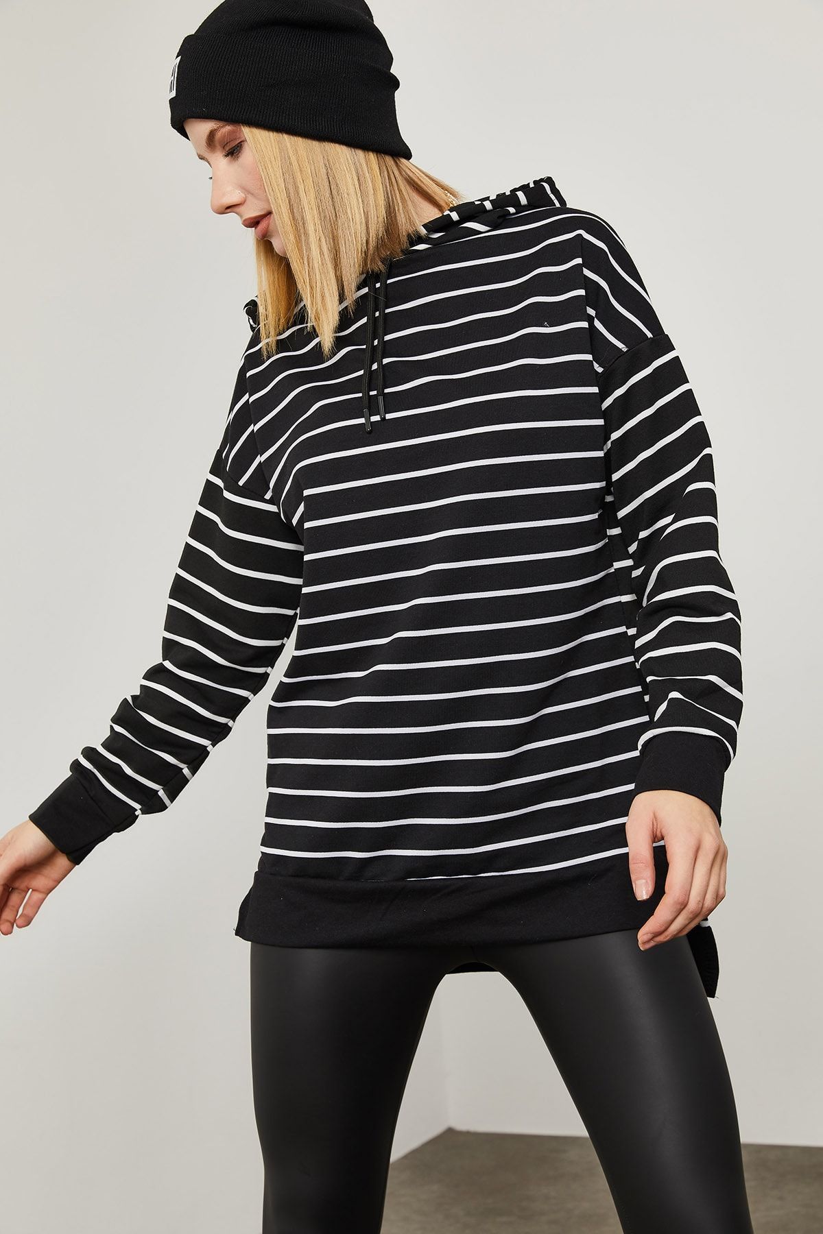 XHAN-Striped Sweatshirt 0YZK8-10532-02 6