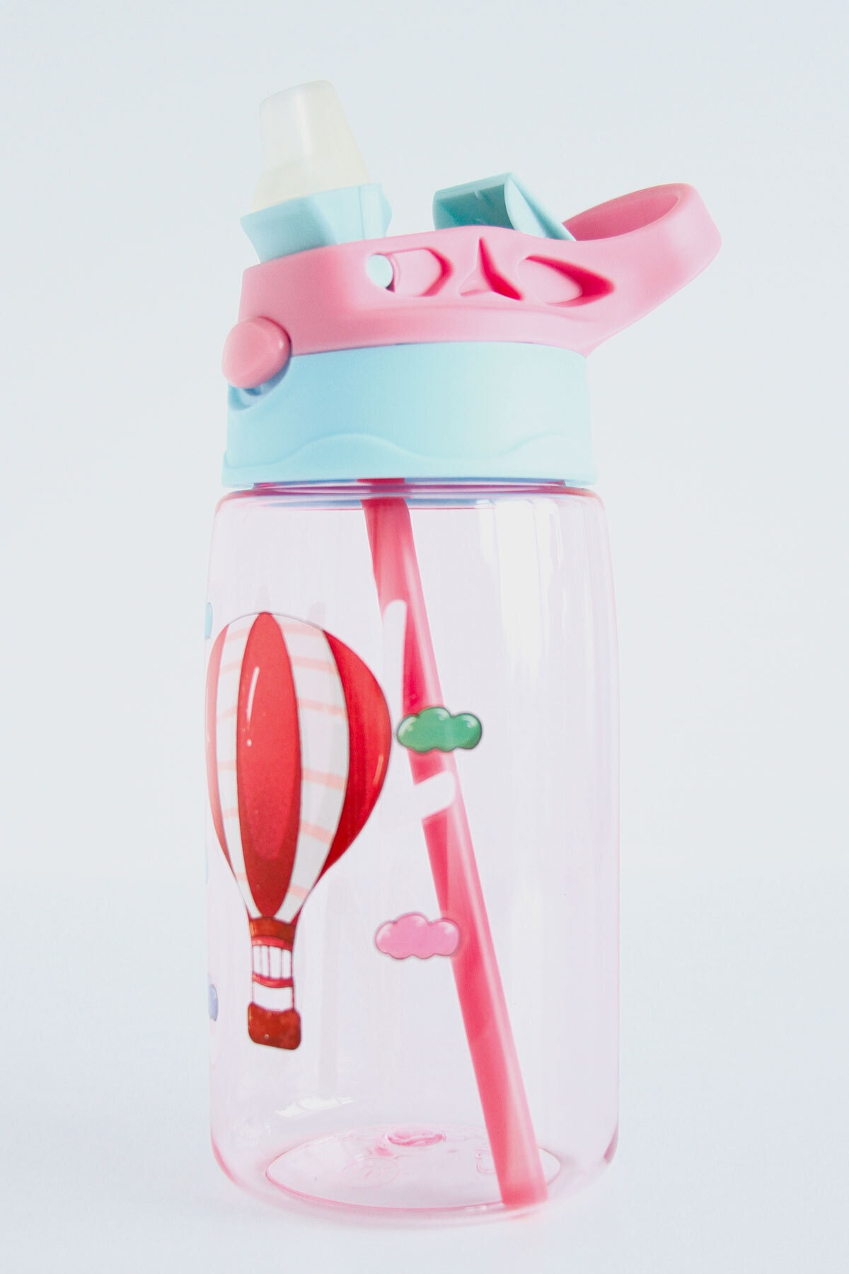 forte luva Pembe Balon Desenli Emzikli 420 Ml Su Matarası fotoğrafı 2 (önizleme)