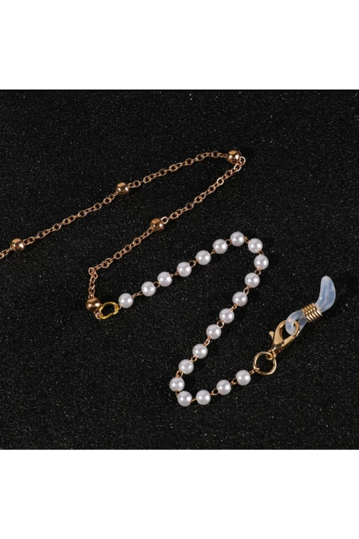 platin hediyelik-Women's Pearl Beaded Sunglasses Chain Glasses Rope Strap Accessory 2