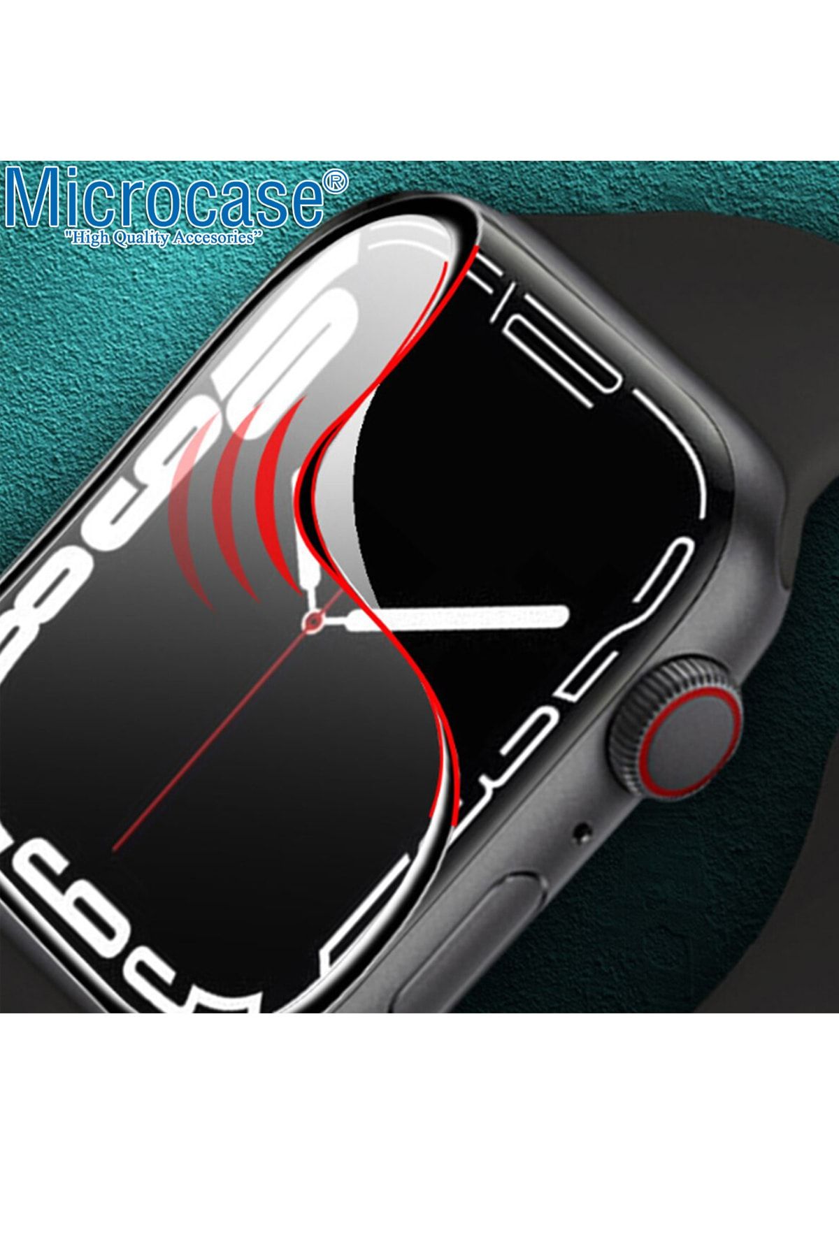 Microcase-Black Watch 7 41mm - Compatible Full Covering Curved Screen Protector 3D Pet Film 2