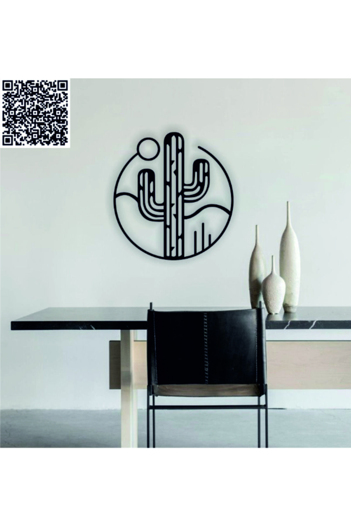 Ahşap Kaktüs Duvar Dekoru