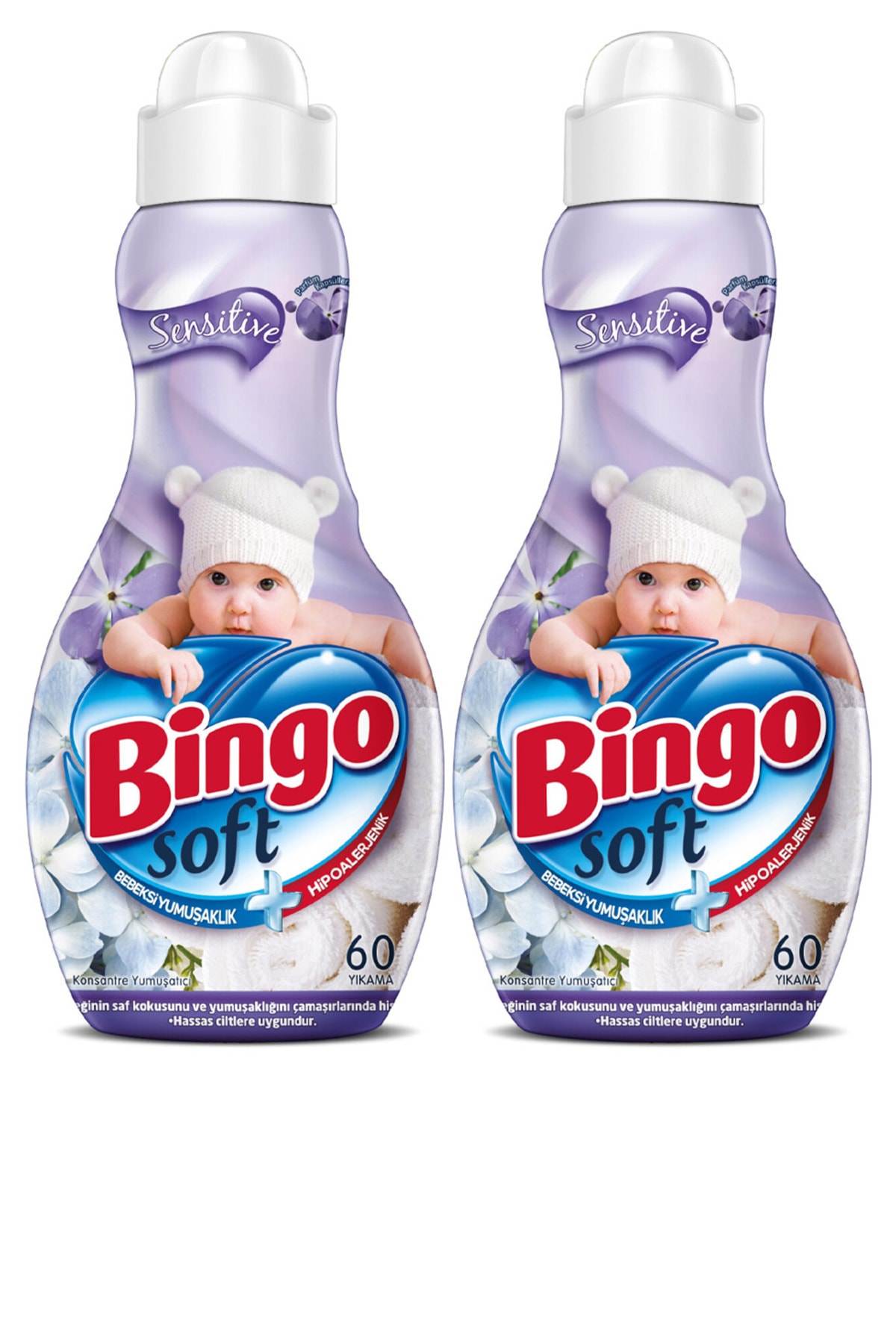 Bingo Soft Sensitive Konsantre Yumuşatıcı 2 Adet x 1440 ml