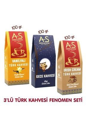 3'lü Türk Kahvesi Fenomen Seti (vanilya,gece,irish) T393