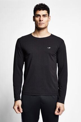 Siyah Erkek Uzun Kollu T-shirt 21s-1236-21n 21NTEB001236