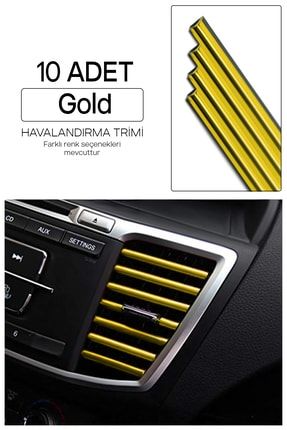 Araç Içi Klima Havalandırma Izgarası Gold Trim Seti Film Şerit HavalandırmaIzgarasıGoldTrimŞerit