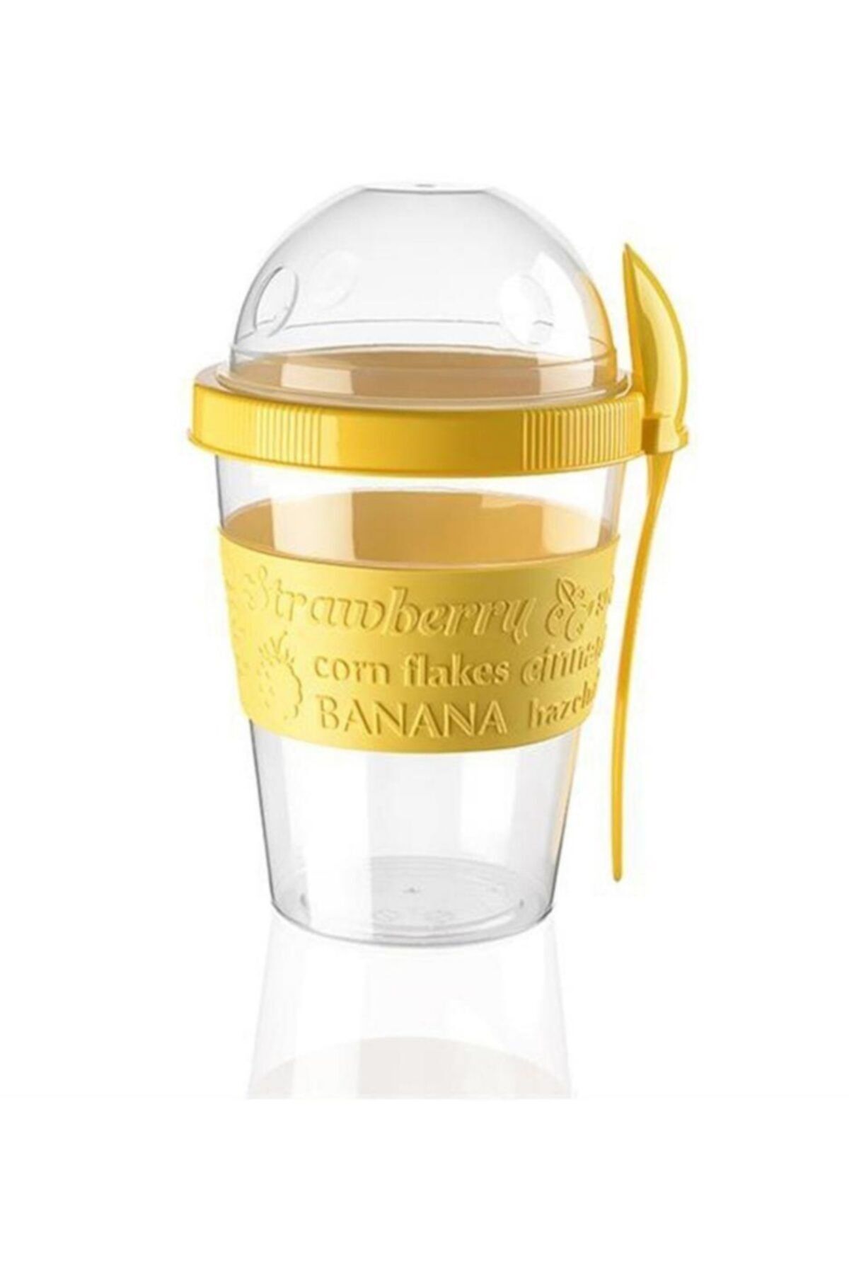 easyso-Fruit Compartment Yogurt Storage Container Yogurt Carrying Container 600 Ml with Spoon 6