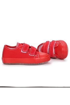 Kırmızı - Alf 133 Renkli Sargı Işıklı Kız/erkek Çocuk Keten Spor Ayakkabı TYC00295762048