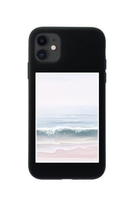 Iphone 11 Wave Tasarımlı Siyah Telefon Kılıfı BCIPH11WAVE