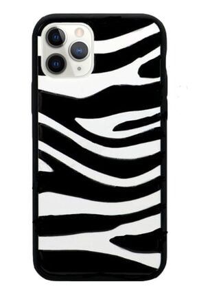 Iphone 11 Pro Max Zebra Desenli Kabartmalı Telefon Kılıfı