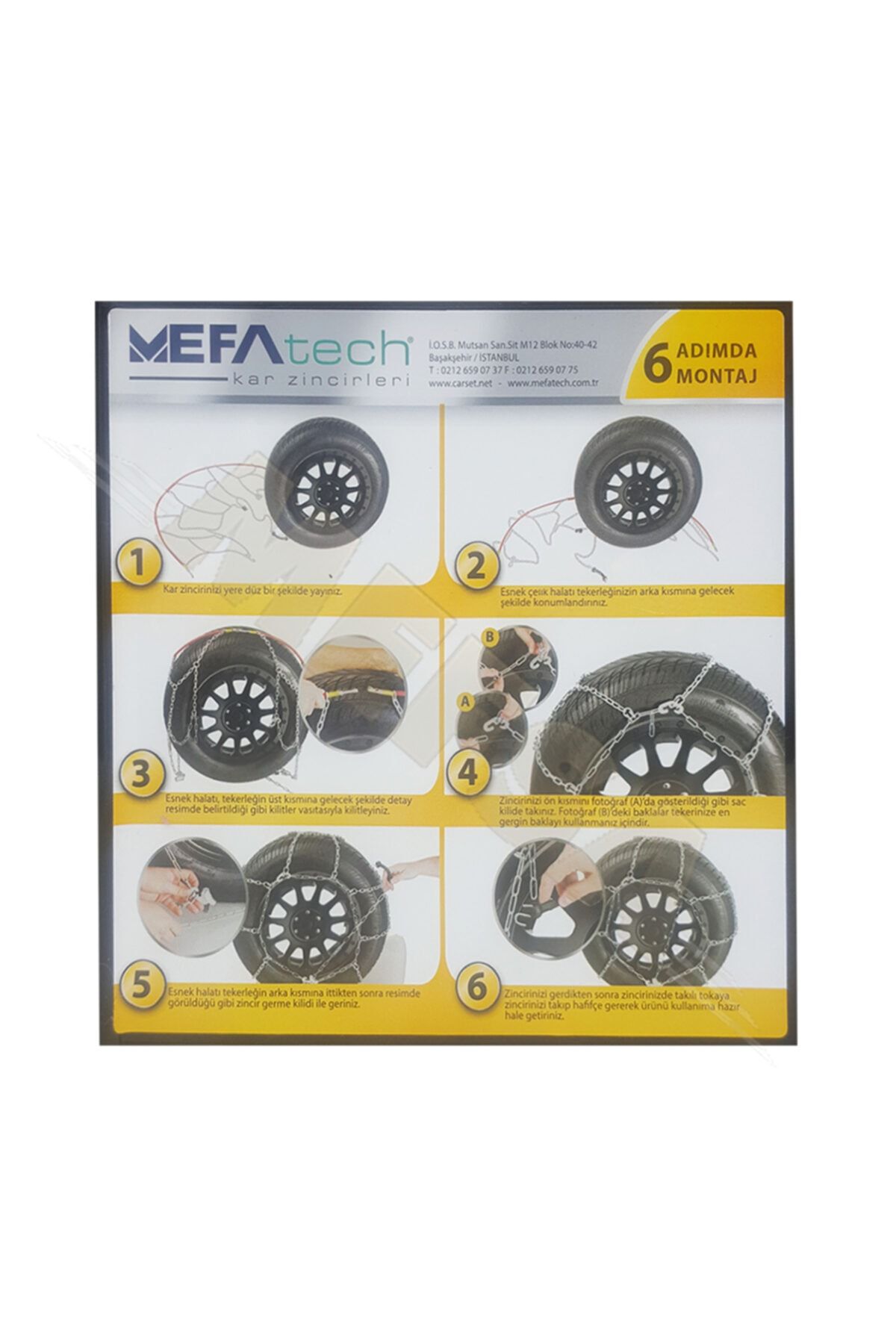 MEFATECH-195/50/14 X5 Tactical Auto Vehicle Rubber Chain 4
