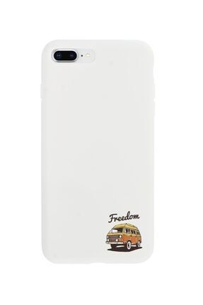 Iphone 7 Plus Freedom Caravan Tasarımlı Beyaz Telefon Kılıfı BCIPH7PFREDMCARV