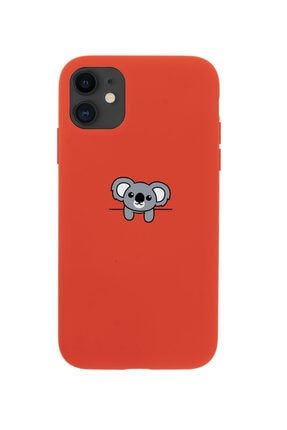 Iphone 11 Koala Tasarımlı Kırmızı Telefon Kılıfı BCIPH11KOALA