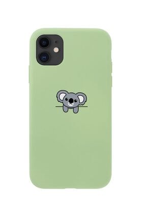 Iphone 11 Koala Tasarımlı Yeşil Telefon Kılıfı BCIPH11KOALA