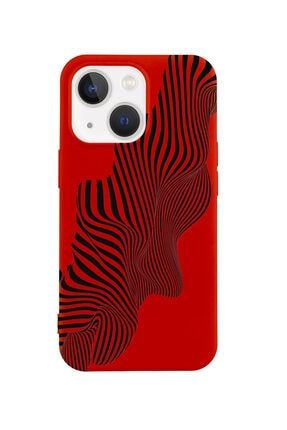 Iphone 13 Local Zebra Tasarımlı Kırmızı Telefon Kılıfı BCIPH13LCLZBRA