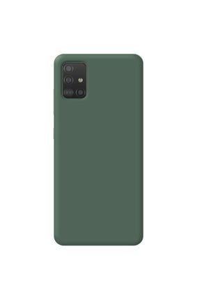 Samsung A71 Kadife Içli Yeşil Renkli Silikon SMM-030