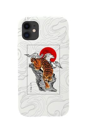 Iphone 11 Tiger Tasarımlı Beyaz Telefon Kılıfı BCIPH11TGER