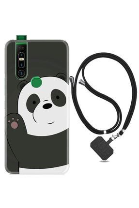 S5 Pro Kılıf Silikon Ipli Boyun Askılı Desenli Hello Panda 1709 s5proiplixxxfozel8