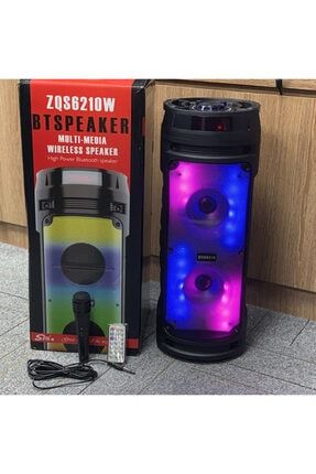 Bt Hoparlör Zqs6210 Karaoke Mikrofon Kablosuz Taşınabilir KCKZQS6210