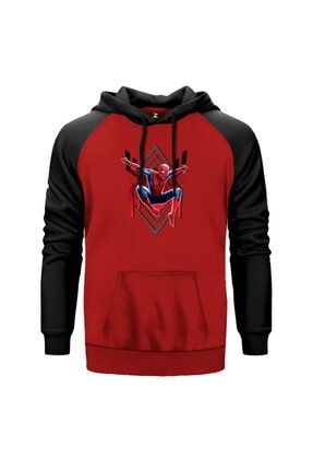 Spiderman Jump Kırmızı Reglan Kol Sweatshirt / Hoodie RH0600