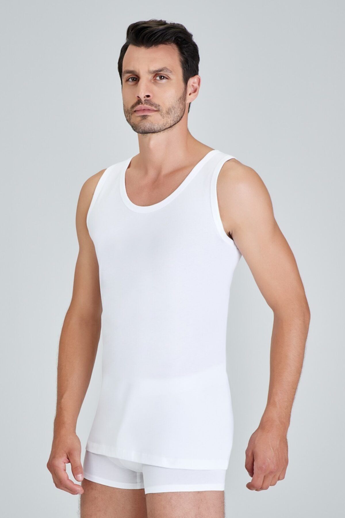 Kom-Men's Henry Undershirt White Xl 4
