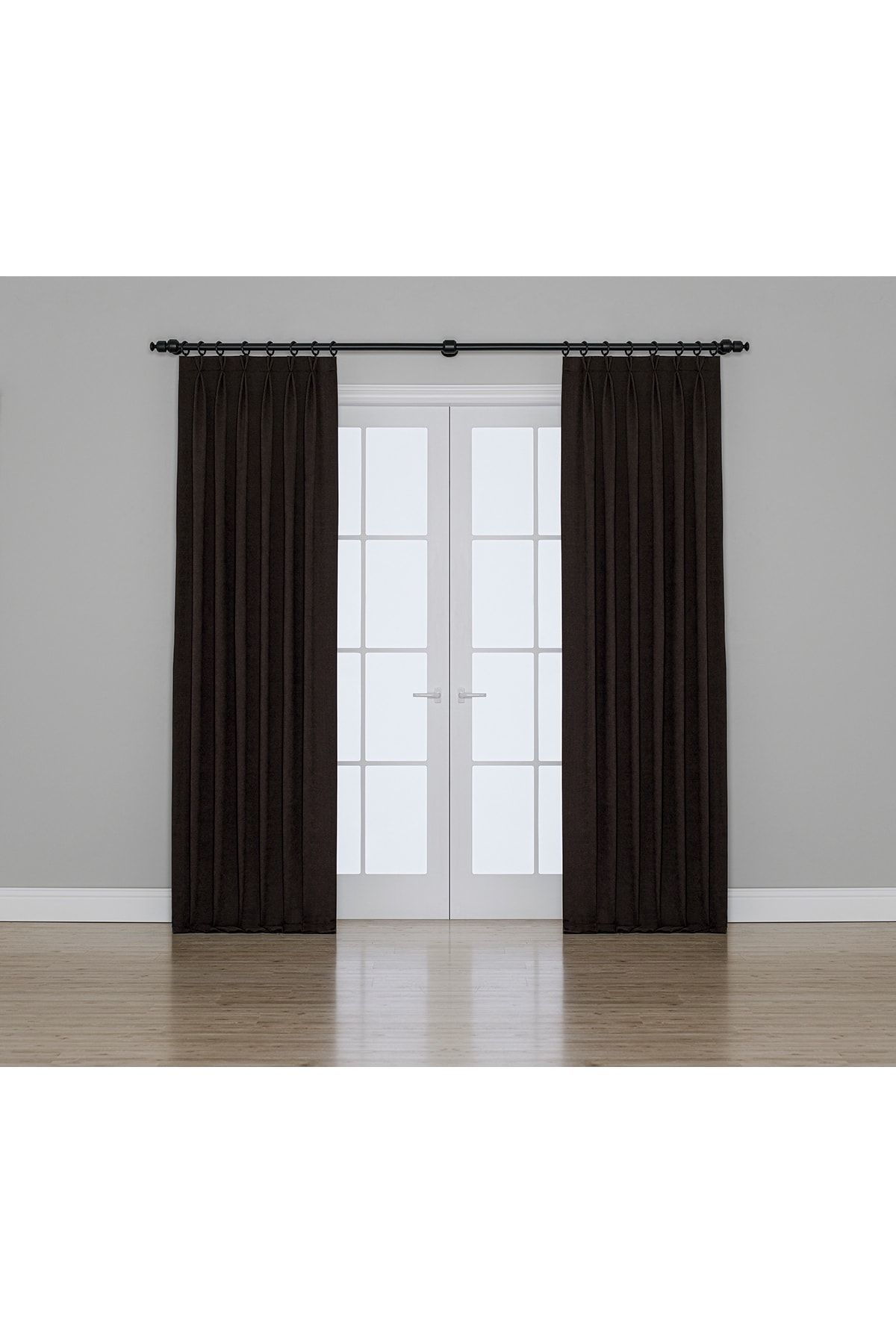 Gauze Fabric Design-Sapphire Wenge Color Background Curtain 1