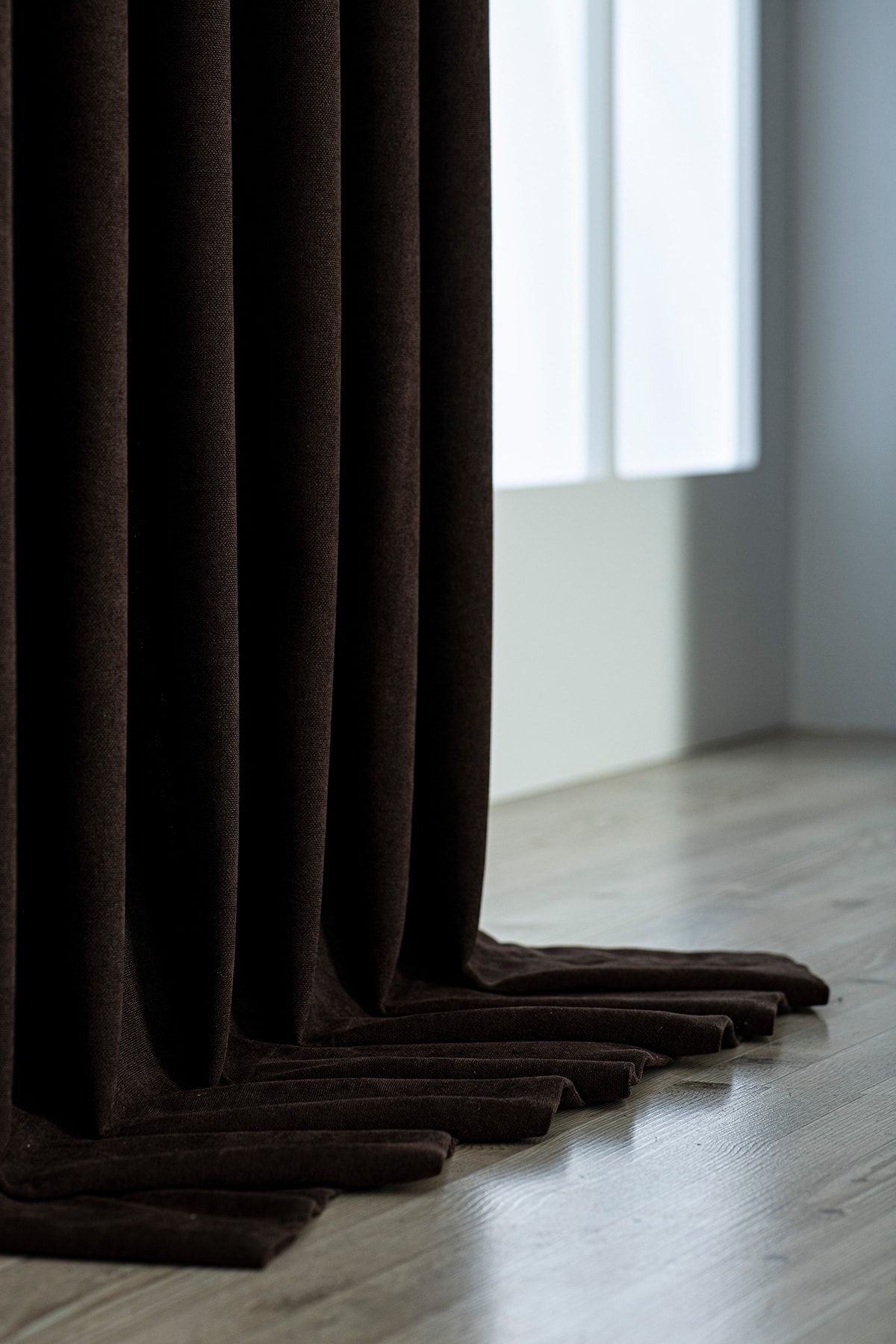 Gauze Fabric Design-Sapphire Wenge Color Background Curtain 3