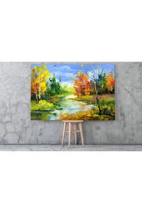 Extra Dev Boyut Dekoratif Yağlı Boya Görünümlü Doğa Manzara Kanvas Tablo (100cm X 150cm) EPA2774