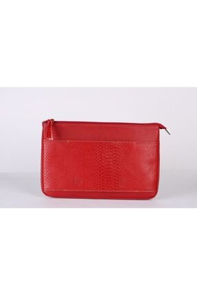 Handsoff Model kırmızı & kırmızı yılan baskılı suni vegan deri portföy çanta (özel tasarım) handsoffsunivegan01
