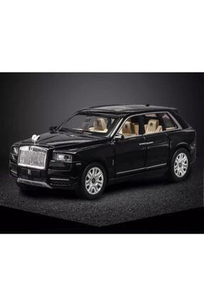 Rolls Royce Cullinan 1-24 Metal Model Araba Işık Ses 6 Kapı Açılır Siyah P6777S7829