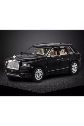 Rolls Royce Cullinan 1-24 Metal Model Araba Işık Ses 6 Kapı Açılır Siyah P6777S7829