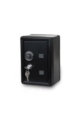 Kilitli Kasa Kumbara Anahtarlı Mini Metal Para Kasası (siyah) MEB8459215