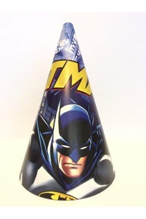 Batman Temalı Külah Yeni Yıl Kukuleta Şapkası Karton Huni Doğum Günü Parti Şapkası 5 Adet HZRKARAKTERSAPKA5