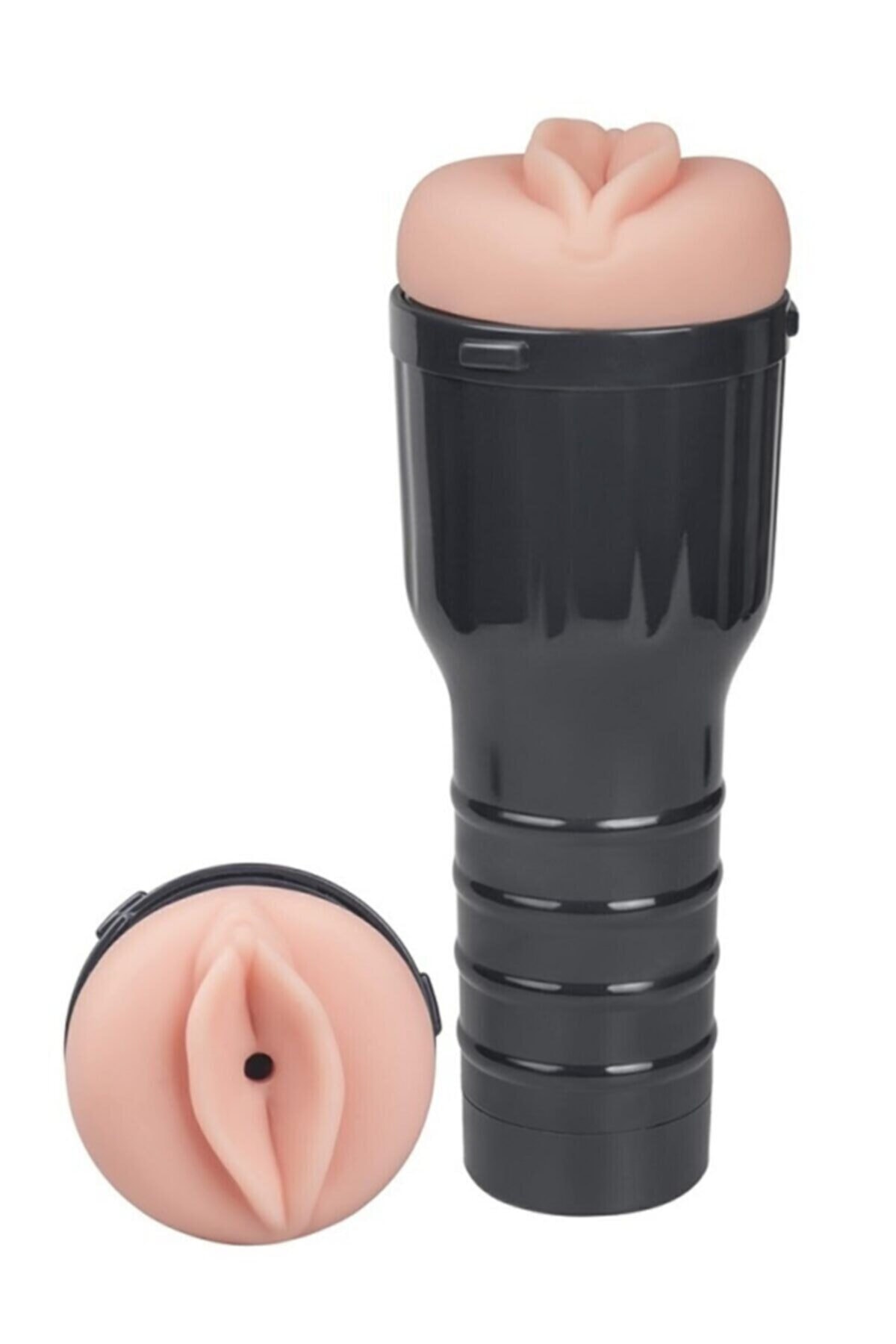 Büyük Boy Fener Tipi 25 CM Gerçekçi Soft Ten Dokusunda Realistik Mastürbatör Suni Yapay Kupa Vajina