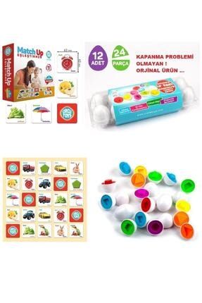 Circle Toys Match Up Eşleştirme Kartları , Geometrik Şekilli Yumurta Eşleme Bultak 12'li asya55