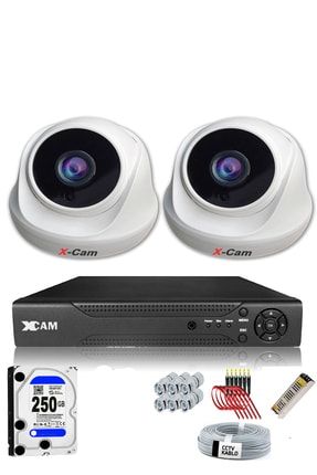 2 Kameralı 5mp Sony Lensli 1080p Fullhd Güvenlik Kamerası Sistemi - Cepten Izle - Gece Görüş -250 Iç X-2026SET2-250