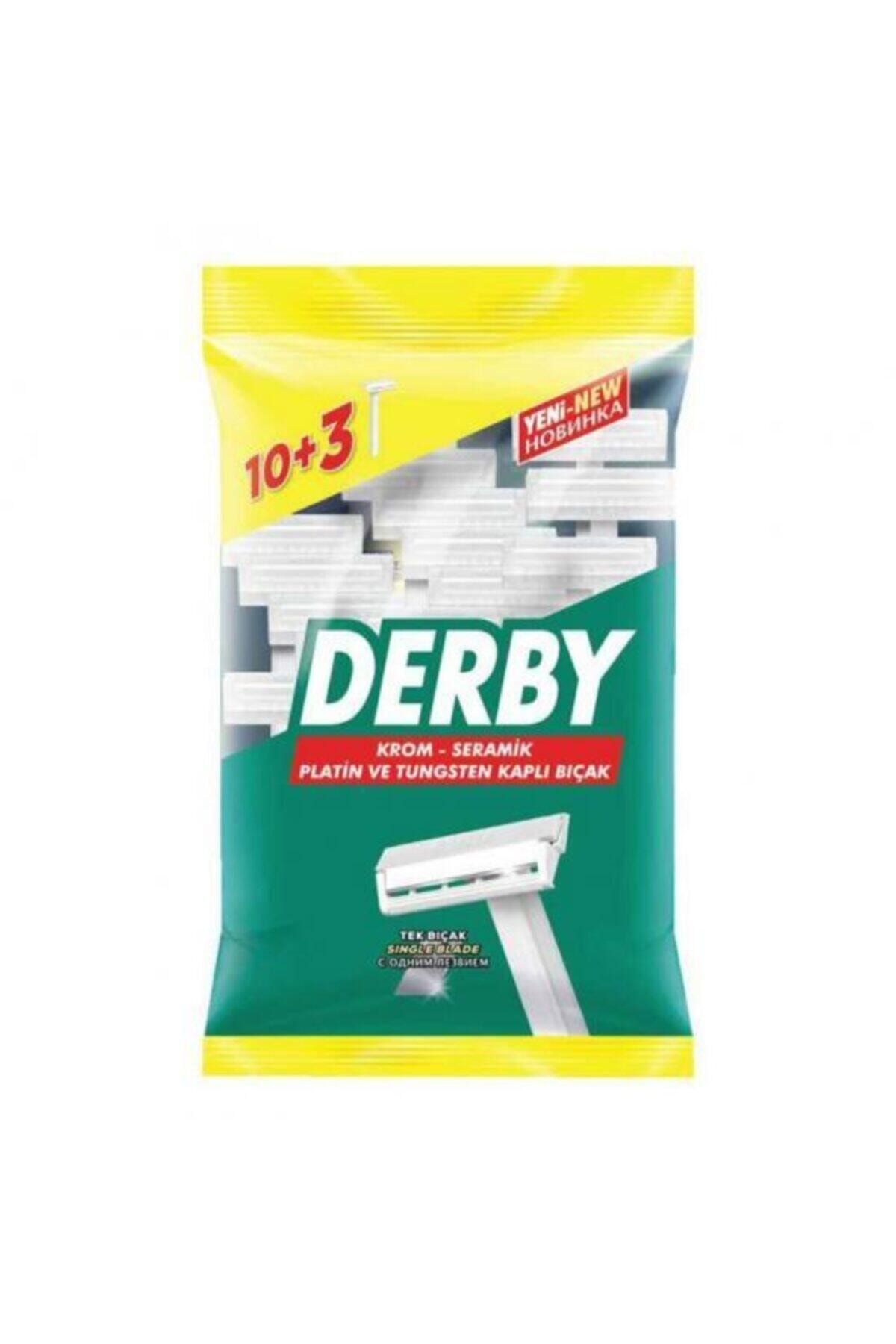 Derby Tek Tıraş Bıçağı Poşet 10 Lu Paket + 3 Adet Hediye