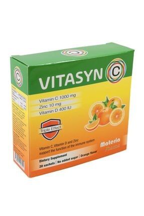 C Vitamin C Çinko Vitamin D 20 Saşe Suda Eriyen Şekersiz Efervesan VTSYNC1