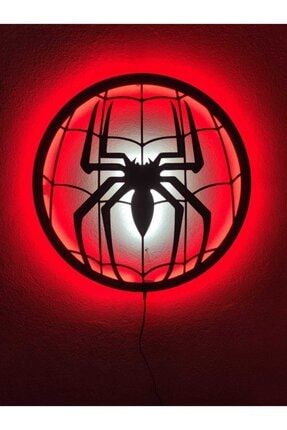 Örümcek Adam Dekoratif Led Işıklı Ahşap Tablo örümcekadam1